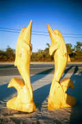 Artisans of the Valley feature Chainsaw Carving by Bob Eigenrauch - Unfinished Dolphin