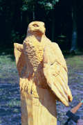 Artisans of the Valley feature Chainsaw Carving by Bob Eigenrauch - Unfinished Eagle