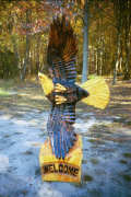 Artisans of the Valley feature Chainsaw Carving by Bob Eigenrauch - Swooping Eagle Front