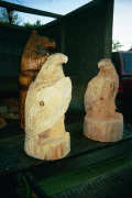 Artisans of the Valley feature Chainsaw Carving by Bob Eigenrauch - Unfinished Eagles