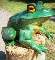 Artisans of the Valley feature Chainsaw Carving by Bob Eigenrauch - Frog