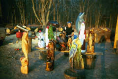 Grouping of Chainsaw Carvings Two