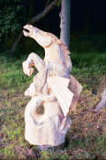 Artisans of the Valley feature Chainsaw Carving by Bob Eigenrauch - Unfinished Horse Side View Right