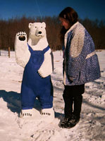 Artisans of the Valley feature Chainsaw Carving by Bob Eigenrauch - Polar Bear in Overalls