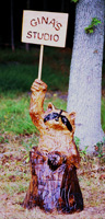 Artisans of the Valley feature Chainsaw Carving by Bob Eigenrauch - Racoon Shop Name