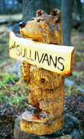 Artisans of the Valley feature Chainsaw Carving by Bob Eigenrauch - Bear with Namepate