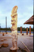 Artisans of the Valley feature Chainsaw Carving by Bob Eigenrauch - Standing Tiki Statue Profile