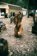 Artisans of the Valley feature Chainsaw Carving by Bob Eigenrauch - woodpecker