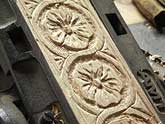 Dogwood inside of guilloche pattern - Hand Carving