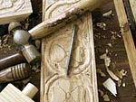 Dogwood carving in progress (Click to view larger picture)